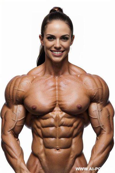 (white background), real life, ((nude pallid white skin)), shiny skin, realistic nipple, ((nude)), ((naked)), (frontal view), (vagina), ((((short)))), (narrow waist), ((very slender)), (((very gaunt))), - ai-porn.ai on pornintellect.com