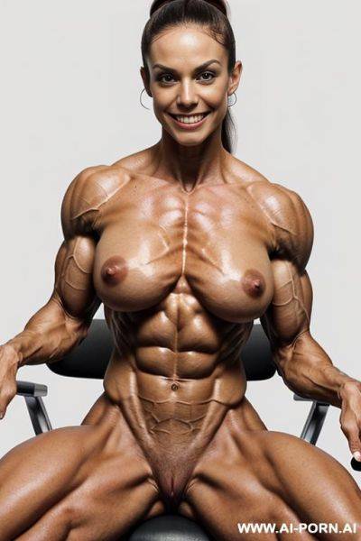 (white background), real life, ((nude pallid white skin)), shiny skin, realistic aroused hard nipple, ((nude)), ((naked)), (frontal view), (vagina), ((((short)))), ((narrow waist)), ((very slender)), (((very - ai-porn.ai on pornintellect.com