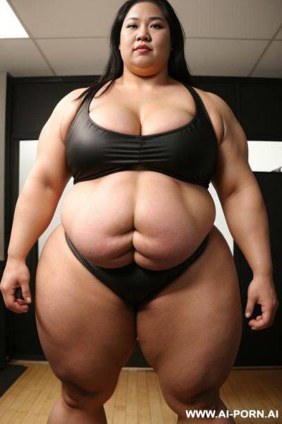 Female sumo, obese muscled bulked up, huge thighs, - ai-porn.ai on pornintellect.com