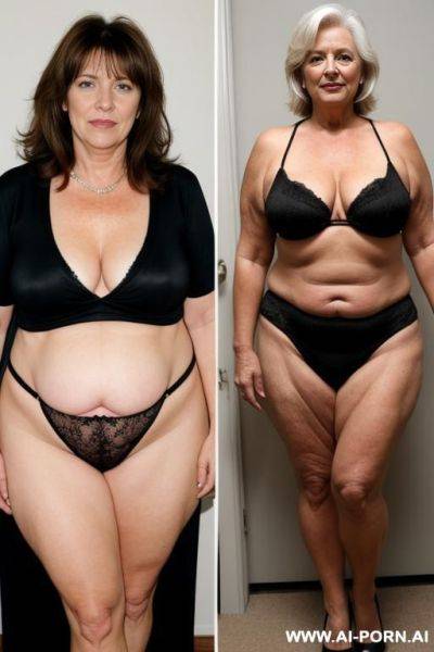Same woman, before and after picture, and fat - ai-porn.ai on pornintellect.com