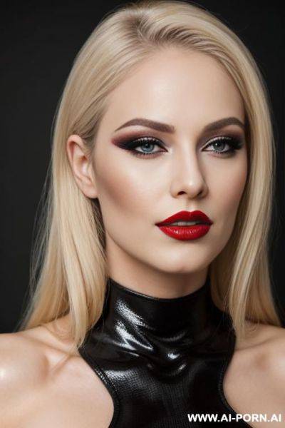 0year old , dominant women , blond , dominatrix , extremely heavy makeup, average looks , sexy, bright lipstick - ai-porn.ai on pornintellect.com