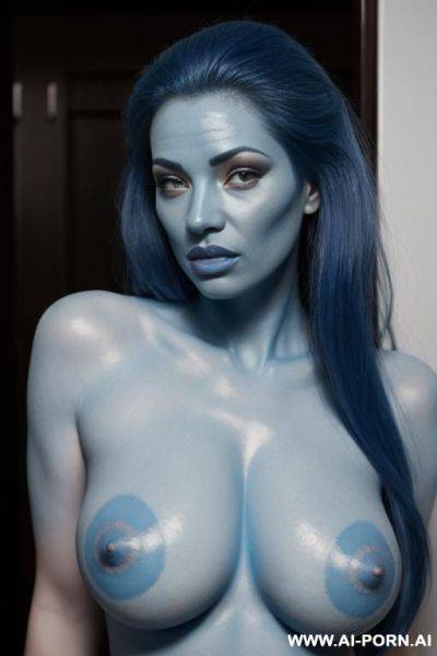 Woman with blue skin - ai-porn.ai on pornintellect.com