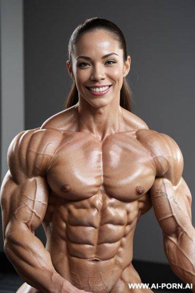(bedroom background), (real life), pallid skin, shiny skin, (white skin), realistic hard nipple, ((nude)), ((naked)), (frontal view), sitting on ground, hard suckable nipple, ((short)), look straight - ai-porn.ai on pornintellect.com