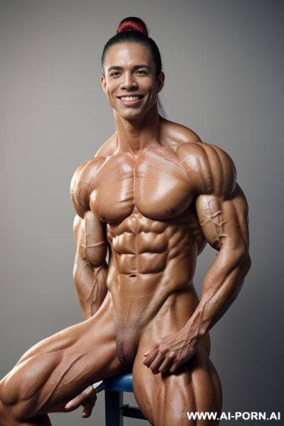 (bedroom background), (real life), pallid skin, shiny skin, (white skin), realistic hard nipple, ((nude)), ((naked)), (frontal view), sitting on ground, long hard suckable nipple, ((short)), look - ai-porn.ai on pornintellect.com