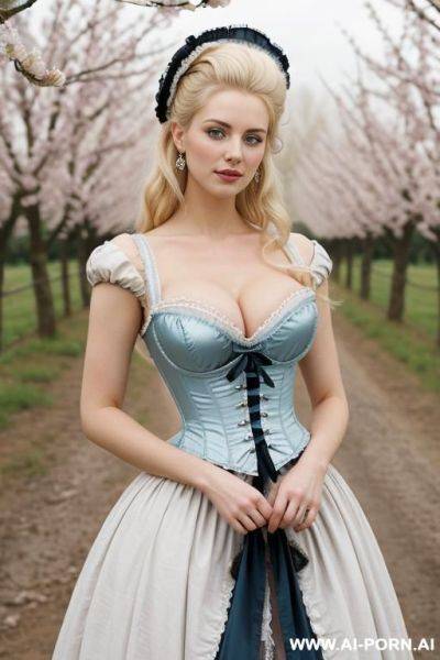 Pulls bustier down, shows boobs, wild open hair - ai-porn.ai on pornintellect.com