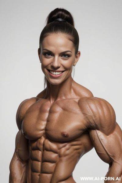 (white background), (real life), (((french white tanless skin))), (sunny), (pointy realistic nipples on muscular pecs), ((short slender)), ((nude)), ((naked)), (frontal view), erect hard nipple, (look - ai-porn.ai - France on pornintellect.com