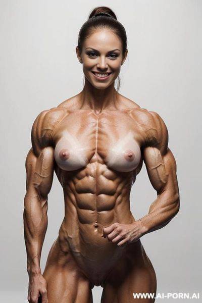 (white background), (real life), (((nude perfect french white skin))), (sunny), (pointy realistic nipples on muscular pecs), ((short slender)), ((nude)), ((naked)), (frontal view), erect hard nipple, (look - ai-porn.ai - France on pornintellect.com