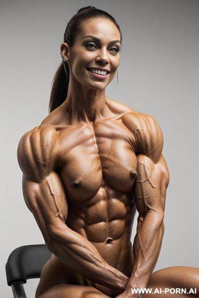 (white background), (real life), (((totally tanless))), (pointy realistic nipples on muscular pecs), ((short slender)), ((nude)), ((naked)), erect hard nipple, (look straight into camera), (((eye contact))), - ai-porn.ai on pornintellect.com