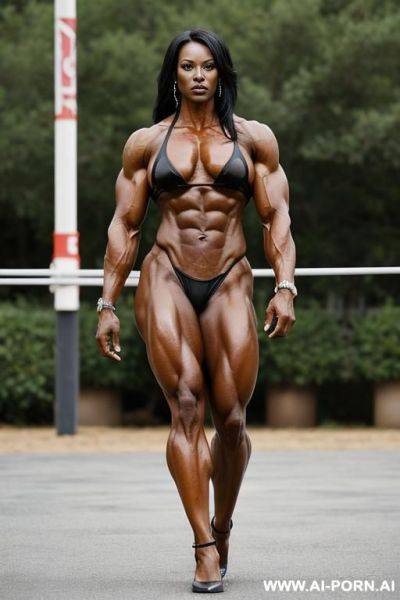 Tall black woman with a huge hairy penis - ai-porn.ai on pornintellect.com