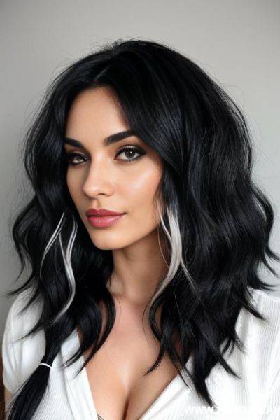 (black and white hair) - ai-porn.ai on pornintellect.com