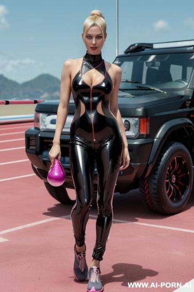 An woman from splatoon wearing an bikini wrestling splatoon realistic - ai-porn.ai on pornintellect.com
