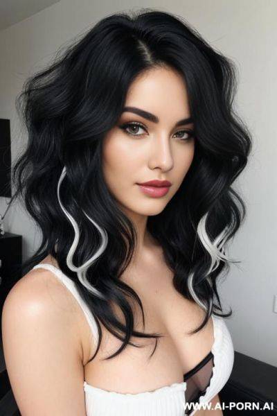 (black and white hair) - ai-porn.ai on pornintellect.com