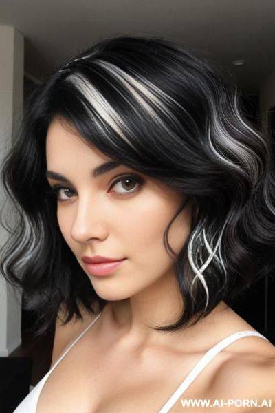 (black hair) (white highlights) - ai-porn.ai on pornintellect.com