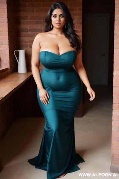 Swedish, brunette, broad shoulders, wide waist, busty, indian dress, in loft - ai-porn.ai - Sweden - India on pornintellect.com