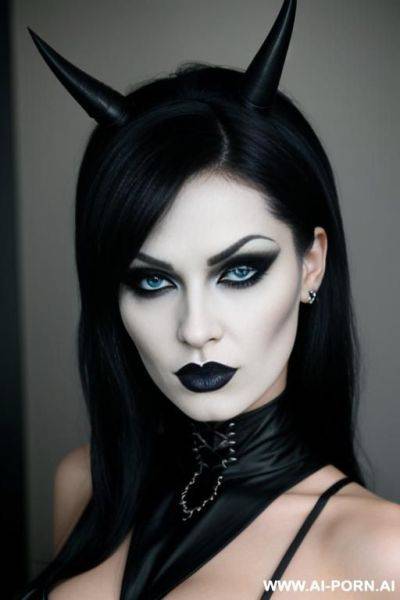 Goth, satanic, evil, heavy makeup - ai-porn.ai on pornintellect.com