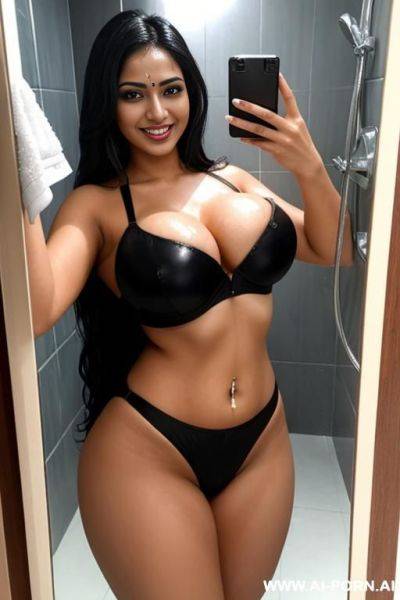 Busty indian woman in the shower - ai-porn.ai - India on pornintellect.com