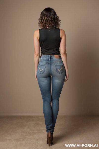 Black jeans from behind low rise back dimple - ai-porn.ai on pornintellect.com