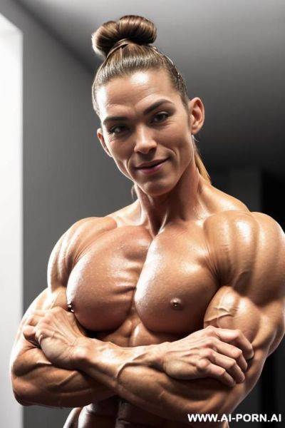 ((nude light finnish)), ((((nude real muscular short musclewoman bodybuilder woman klee02)))), (no makeup) , ((no breast implants)), ((nude))), ((no silicone)), ((topless)), (((short slender gaunt fatless - ai-porn.ai - Finland on pornintellect.com