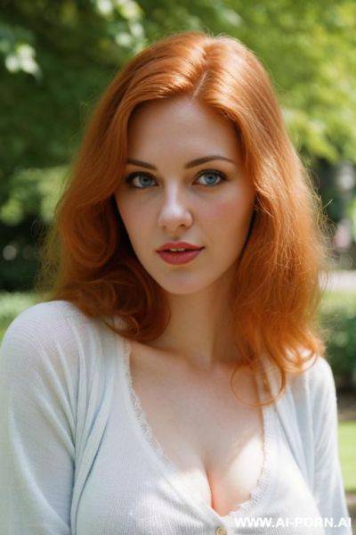 Cutie babe face, retro vintage style, 170s, 180s. 18 years old. busty. white t-shirt with blue cardigan - ai-porn.ai on pornintellect.com