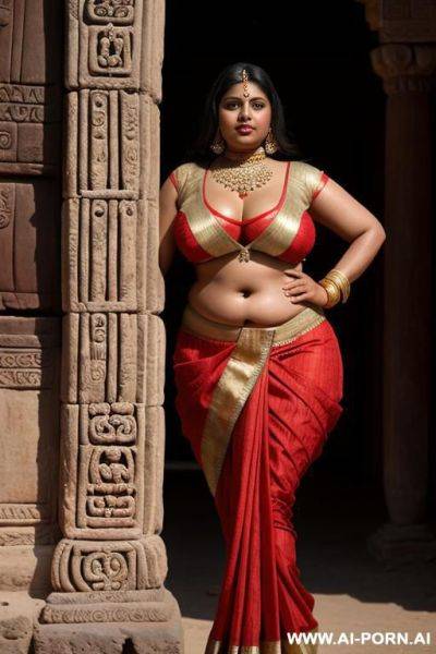 Ancient indian chubby female trader in a rich ancient indian dress - ai-porn.ai - India on pornintellect.com