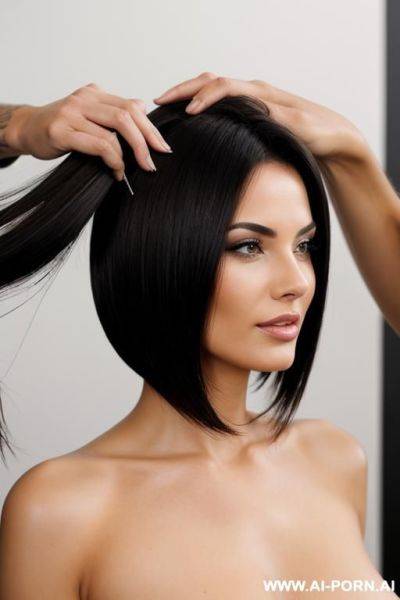 Hair salon, hairdresser, topless - ai-porn.ai on pornintellect.com