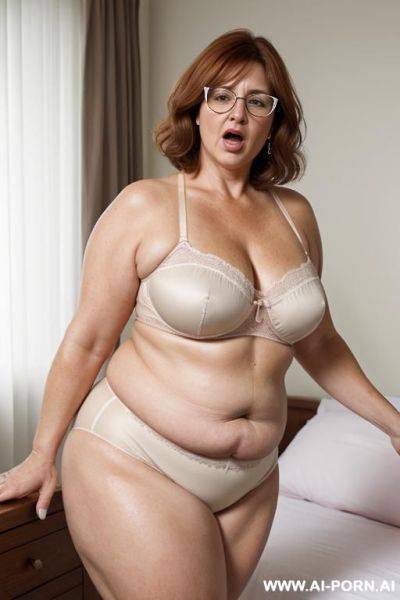 ((sexy hot old mom mature attractive milf)) (pink bikini) ((sexy standing pose, direct eye contact)) (((choose the most perfect, most realistic, real photo))) (((authentic woman, realistic woman, - ai-porn.ai on pornintellect.com