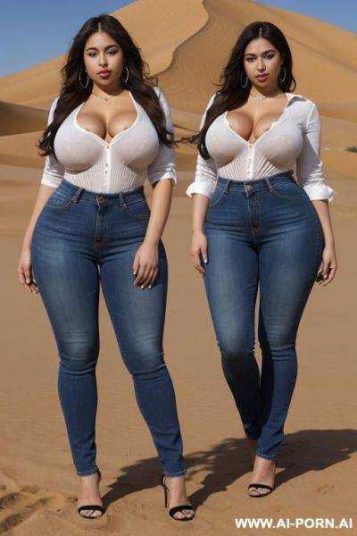 Big boosb, big ass, big breast, (((full body))), massive tits, massive ass, big waist, ((((thick)))), ((((big thigh)))), (((beautiful woman))), ((((using b)))) - ai-porn.ai on pornintellect.com