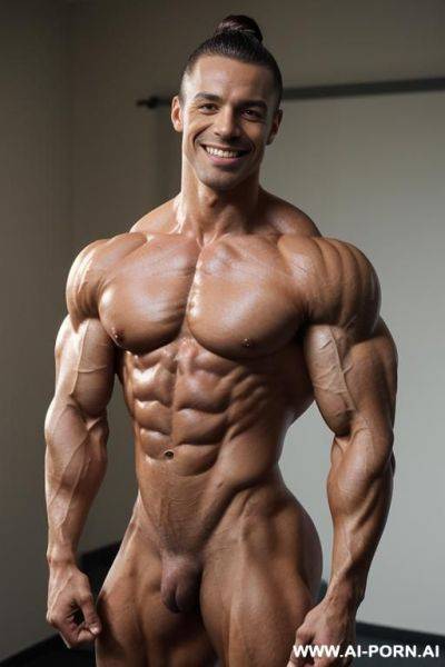 ((short topless very slender lean bodybuilder woman)), (very muscular very lean natural pec breasts), (((no silicone))), (((no implants))), ((pretty face)), (pretty pecs), (slender waist), (((very light - ai-porn.ai on pornintellect.com
