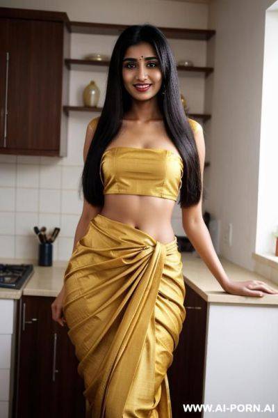 Big african women with waist and wide hips in a wet dress with a massive dick print bulging out of the dress - ai-porn.ai on pornintellect.com