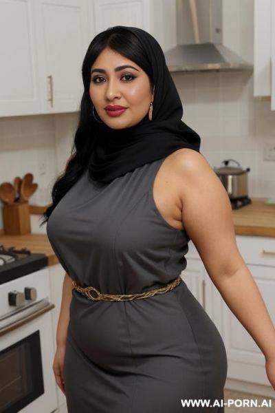 Arab, chubby, kitchen, head scarf bigg ass bigg tiits - ai-porn.ai on pornintellect.com