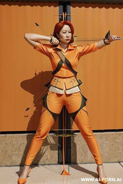 Full body picture of an asian women wearing lingery and being fucked in the ass - ai-porn.ai on pornintellect.com