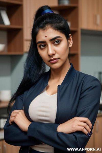 2, chubby woman, dark skinned, indian, big boobs, big ass, long hair - nude - ai-porn.ai - India on pornintellect.com