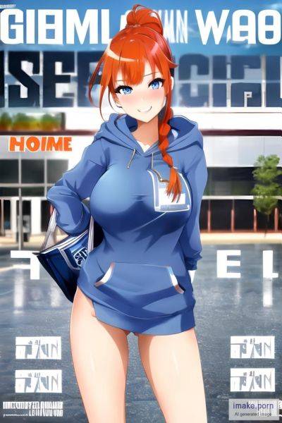Single Girl, Standing, Normal body, Ponytail, Braided, Blue... - imake.porn on pornintellect.com