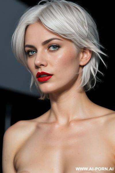 Movie festival, moist skin, side swept hair, (((pussy visible))), red lips, provocative attitude, - ai-porn.ai on pornintellect.com