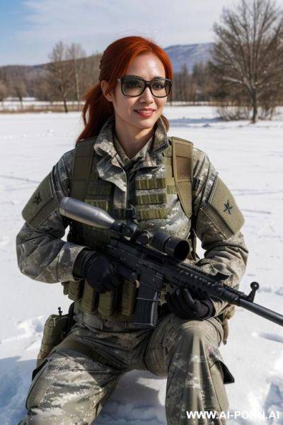 Red hair, glasses, big saggy tits, beautiful, nude, ultra realistic, d, nipple piercing - ai-porn.ai on pornintellect.com