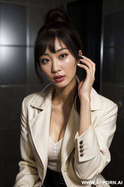 Chinese woman, in bathroom, naked - ai-porn.ai - China on pornintellect.com
