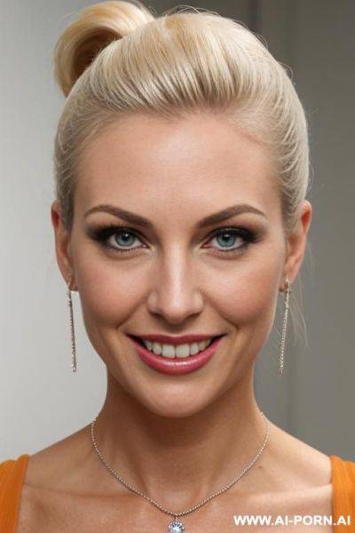 Gorgeous face, no necklace, no earrings, massive teardrop boobs , hour glass body, hairy pussy - ai-porn.ai on pornintellect.com
