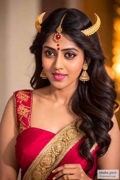 Indian girl Genelia D Souza with devil horns and gold crown and... - imake.porn - India on pornintellect.com