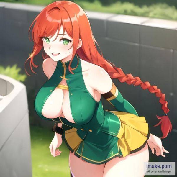 Single Girl, Teen 18+, Shaved Pussy, Redhead, Braided, Green... - imake.porn on pornintellect.com