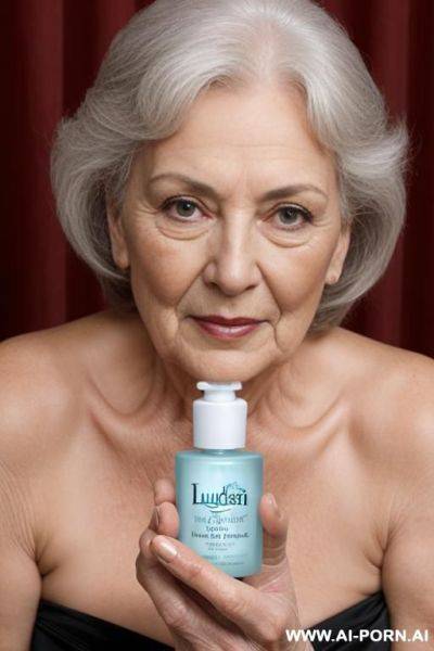 Grandmother with a bottle of lubriderm hand lotion giving a handjob - ai-porn.ai on pornintellect.com