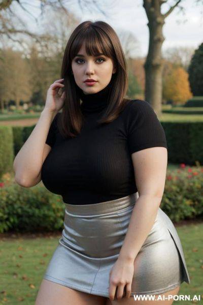 Cutie babe face, curvy body, t-shirt turtleneck, skirt - ai-porn.ai on pornintellect.com