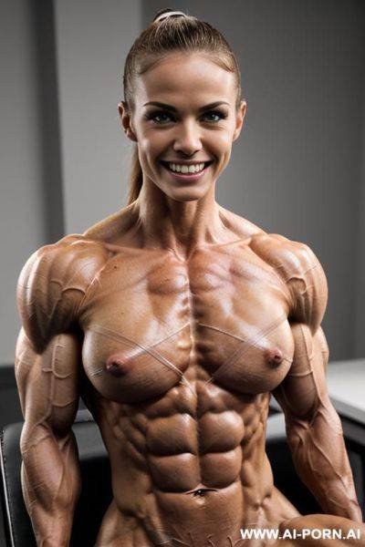 (real life but with very supersized lean muscles), (((totally tanless))), (nude aroused pointy realistic nipples), (((extremely short but muscular))), ((sunny)), (((shortie))), ((nude)), ((naked)), (look - ai-porn.ai on pornintellect.com