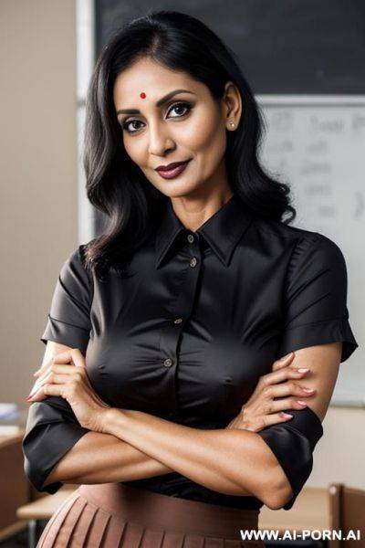 Indian seductive milf, long black hair. - ai-porn.ai - India on pornintellect.com