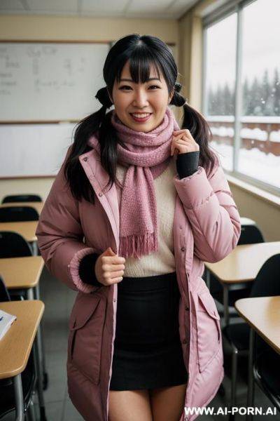 Asian women, footworship, perfect feet, focus on feet, classroom - ai-porn.ai on pornintellect.com