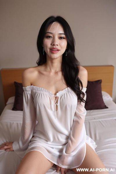 Covered of cum, cum dripping out pussy, cum in body - ai-porn.ai on pornintellect.com
