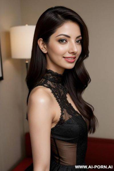 Black dress , photorealistic, hot woman , masiela lusha, ultra detailed, best quality, finely detail, highly detailed face, highly detailed eyes, sexy eyes, best quality eyes, highly detailed hands, - ai-porn.ai on pornintellect.com