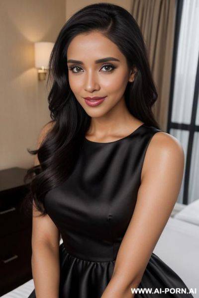 Black dress, photorealistic, beautiful, hot woman ,asin, ultra detailed, best quality, finely detail, highly detailed face, highly detailed eyes, sexy eyes, best quality eyes, highly detailed hands, - ai-porn.ai on pornintellect.com