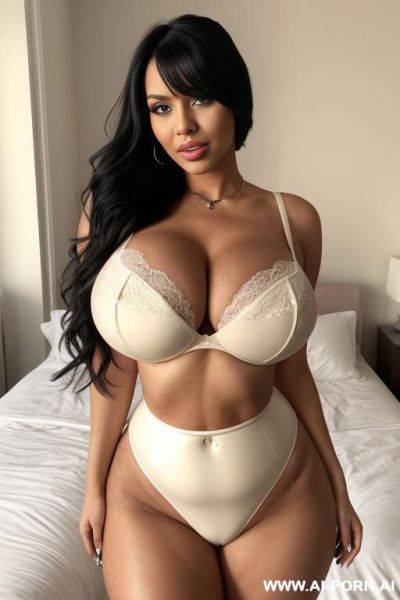 Pornstar supermodel, hourglass body, bimbo lips, gigantic fake tits, teapered waist, curvy body, beautiful face, full body view, - ai-porn.ai on pornintellect.com