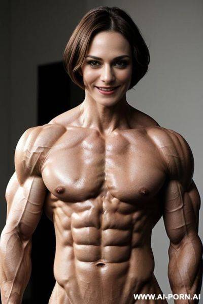 (very slender), (very gaunt), (very lithe), (very lean), very angular, very hollowcheeked face, ((steroid extreme pectoral musculature)), no fat, (hairless muscle chest), (gigantic pure rockhard muscle - ai-porn.ai - Britain on pornintellect.com