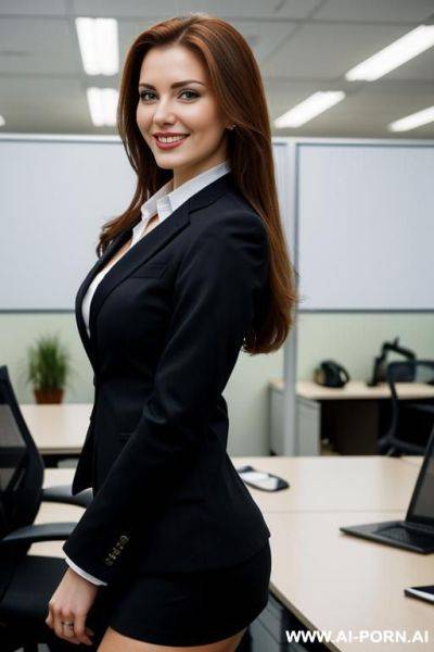 Russian secretary rear view - ai-porn.ai - Russia on pornintellect.com